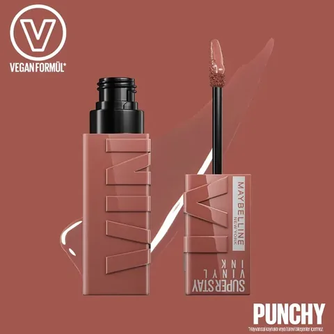 Maybelline New York Super Stay Vinyl Ink Likit Parlak Ruj - 120 Punchy