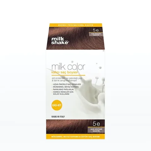 Milk Shake Milk Color Permanent Hair Dye 5 e - Light Chestnut Exotic - Eco Kit