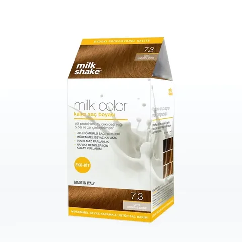 Milk Shake Milk Color Permanent Hair Dye 7.3 - Medium Blonde Dore - Eco Kit
