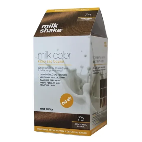 Milk Shake Milk Color Permanent Hair Dye 7 e - Medium Blonde Exotic - Eco Kit
