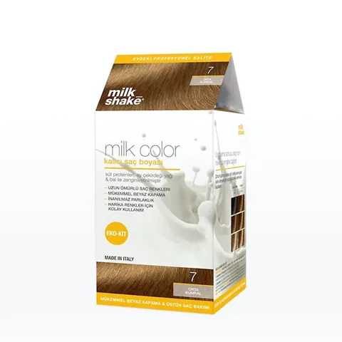 Milk Shake Milk Color Permanent Hair Dye 7 - Medium Blonde - Eco Kit