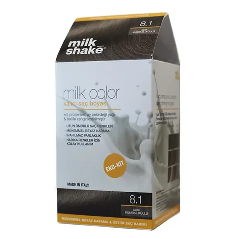 Milk Shake Milk Color Permanent Hair Dye 8.1 - Light Blonde Ash - Eco Kit