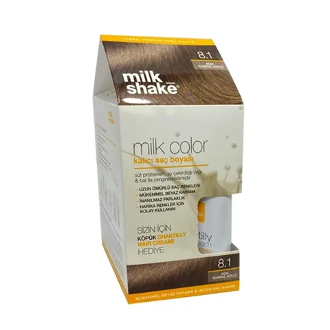 Milk Shake Milk Color Permanent Hair Dye 8.1 - Light Blonde Ash - Foam Gift