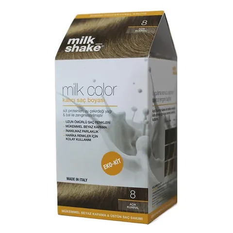 Milk Shake Milk Color Permanent Hair Dye 8 - Light Blonde - Eco Kit
