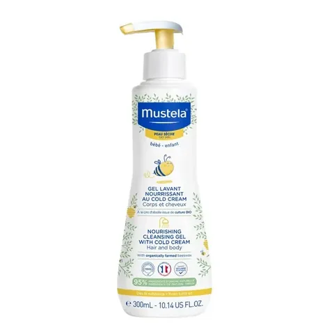 Nourrit et nettoie : Gel Lavant Mustela Cold Cream 300ml