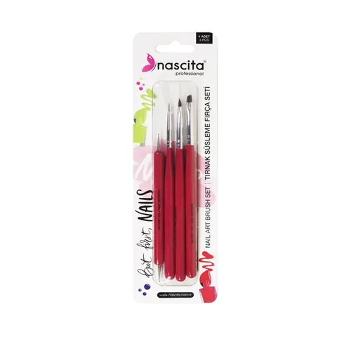 Nascita Nail Art 4-piece Nail Art Brush Set