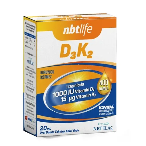 Nbt Life D3K2 Drops Dietary Supplement 20 ml