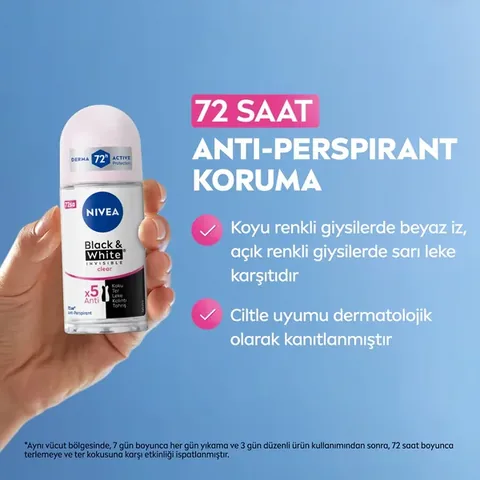 Nivea Black & White Invisible Damen Roll-On Deodorant 50ml