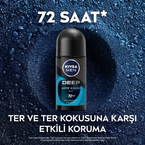 Nivea Men Deep Beat Black Carbon Roll On 50 ml