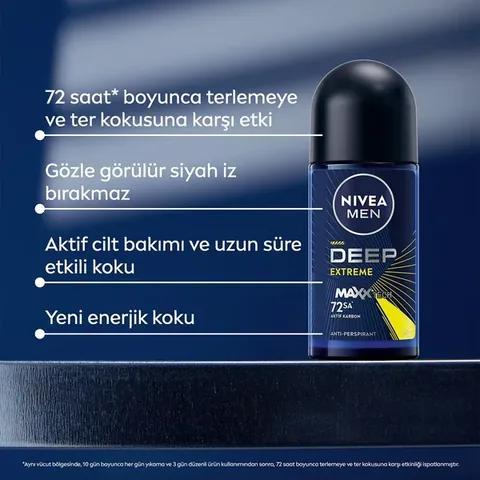 Profitez de 72h de fraîcheur intense avec Nivea Men Deep Ext