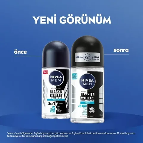 Nivea Men Invisible Black & White Fresh Roll-On 50ml