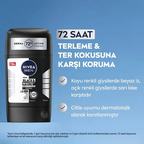 Protection 72h Invisible : Nivea Men Black-White Original