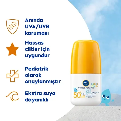 Солнцезащитный ролик для детей Nivea Sun SPF 50+ 50 мл