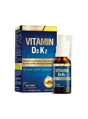Nutraxin Vitamin D3K2 Dietary Supplement 30 ml