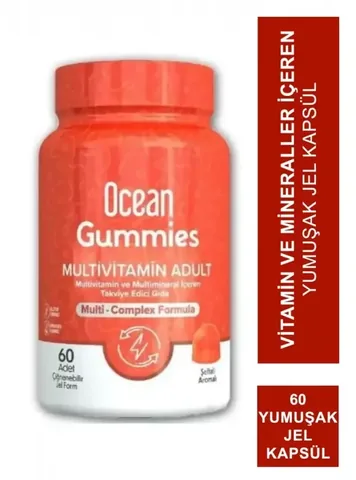 Orzax Ocean Gummis: Multivitamin-Gel-Kapseln für Erwachsene, 60 Stück