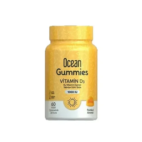 Orzax Ocean Gummies Vitamin D3 1000 IU D3 Vitamin Containing Food Supplement 60 pcs
