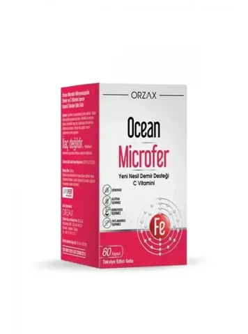 Orzax أورزاكس أوشن ميكروفير الحديد وفيتامين سي 60 كبسولة