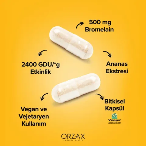 Orzax أورزاكس أوشن بروميلين 500 مجم 45 كبسولة