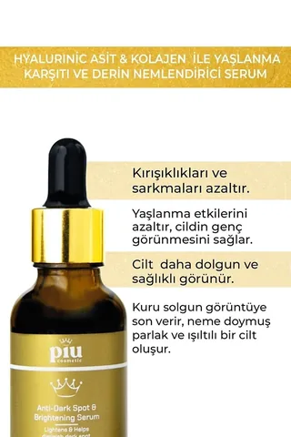 Piu Cosmetic Hyaluronic Acid And Collagen Anti-aging Serum 30 ml