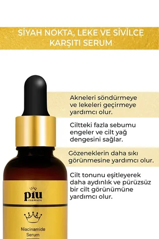 Piu Niacinamid Serum 30ml - Aufhellende & Feuchtigkeitsspendende Formel