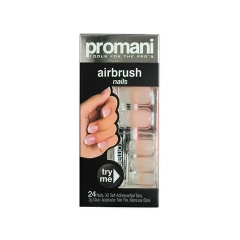 Promani French Artificial Nails Kit Large Size Pink