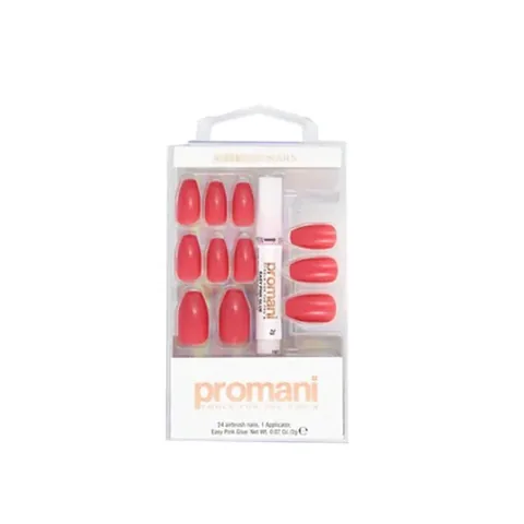 Promani Pearl Pink Press-on Nail Kit Rose Pink