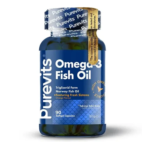 Purevits Omega-3 Fish Oil Dietary Supplement 90 Capsules