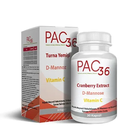 OTC İstanbul İlaç Pac 36 cranberry Extract D-mannose And Vitamin C 30 capsules