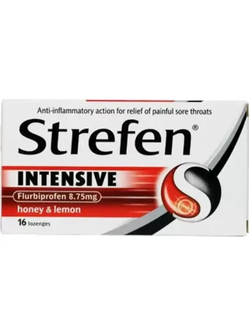 Reckitt Benckiser Strefen Intensive Lemon And Honey Flavored Pastilles 16 pcs