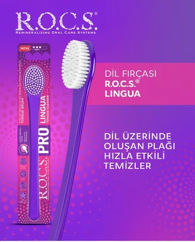 Rocs Pro Lingua Zungenbürste - Effektives Mundpflegewerkzeug