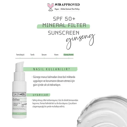 Skin401 spf 50 mineral Filter Sunscreen 50 ml