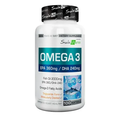 Suda Vitamin Omega 3 2000 mg 100 Softgel Capsules