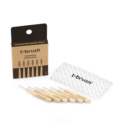 Зубная щетка T-brush бамбуковая межзубная 6 шт