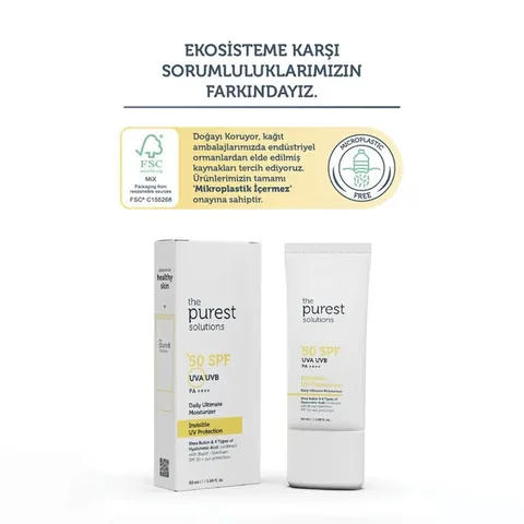 Protégez & Hydratez : Crème Solaire Invisible SPF50+ The Pur