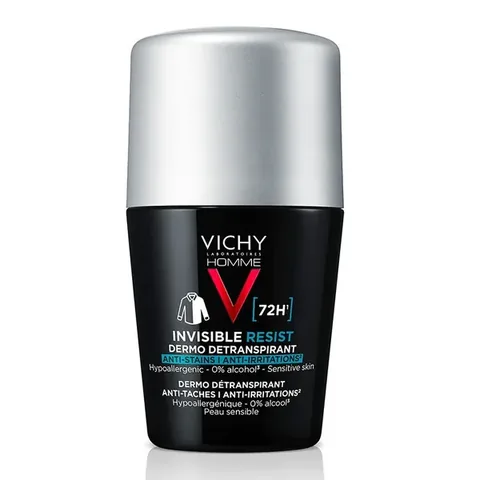 Protection 72h sans traces avec Vichy Homme Invisible Resist