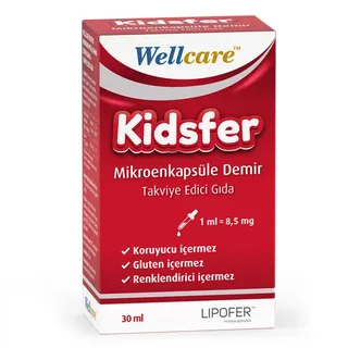 Веллкэр Кидсфер Микрокапсулированный Железосодержащий Продукт 30 мл от Wellcare