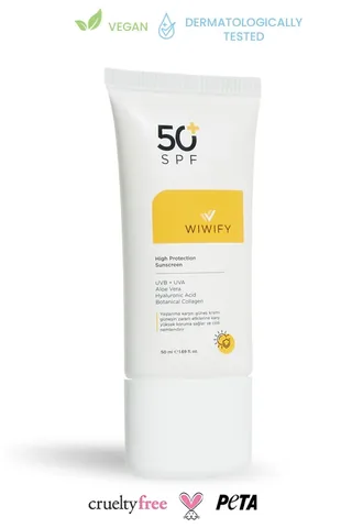 Солнцезащитный крем Wiwify SPF 50+ от пятен высокой защиты 50 мл
