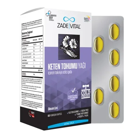 Zade Vital Flax Seed Oil 625 mg 60 Capsules
