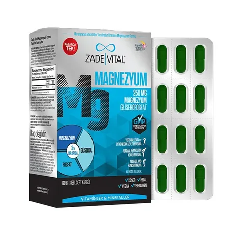 Zade Vital Magnesium 250 mg 60 capsules