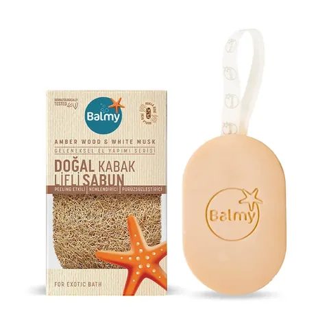 Balmy صابون ألياف اليقطين الطبيعي المنعش برائحة العنبر