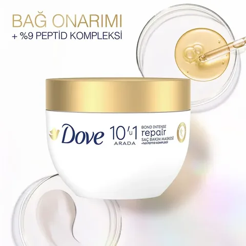 Dove 10 in 1 hair Care Mask Bond Intense Repair + Peptide Complex 265 ml