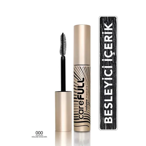 Flormar Carefull Volume Eyelash Strengthening Plumping Mascara 000 black