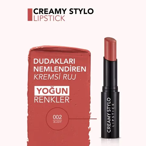 Flormar Creamy Stylo Moisturizing Lipstick 002 blushy
