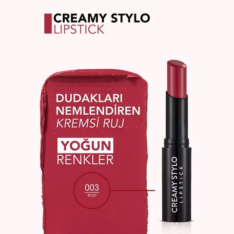 Flormar Creamy Stylo Moisturizing Lipstick 003 rosy