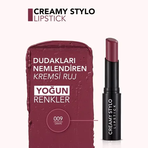 Flormar Creamy Stylo Moisturizing Lipstick 009 grape
