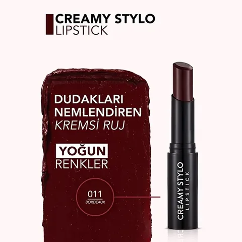 Flormar Creamy Stylo Moisturizing Lipstick 011 bordeaux