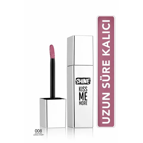 Flormar Shine Kiss Me More Long Lasting &amp; Shiny Finish Liquid Lipstick 008 long Story