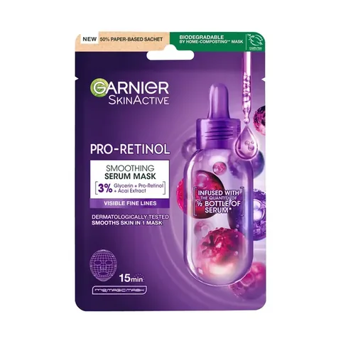 Garnier Pro-Retinol Smoothing Sheet Mask 22gr