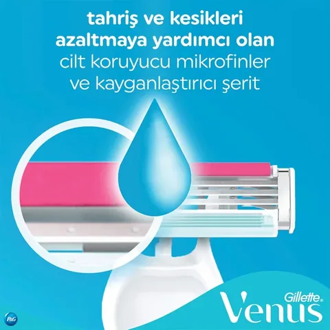 Gillette Venus Colorful 3 blade Disposable Women's Razor 4 + 2 pcs