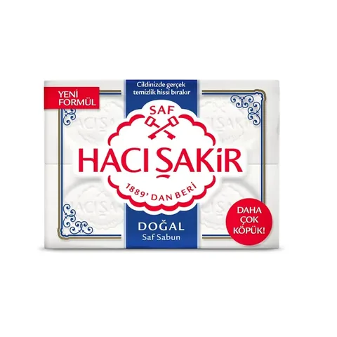 Hacı Şakir حاجي شاكر صابون أبيض طبيعي 4 × 150 جرام